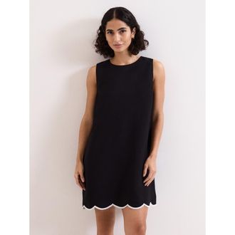Phase Eight Marta Scalloped Hem Shift Dress in Black at Nordstrom, Size 12