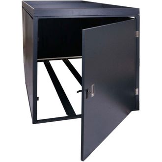 Hhg Garage armadio per 2 biciclette con serratura e fioriera HHG-982b ferro acciaio zincato 125x113x208cm antracite