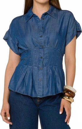 Velvet Heart Brielle Button Down Shirt In Calva