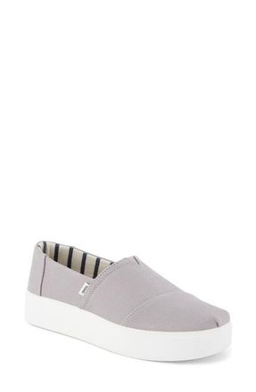 Toms Asher Platform Slip-On Sneaker in Medium Grey at Nordstrom, Size 5.5