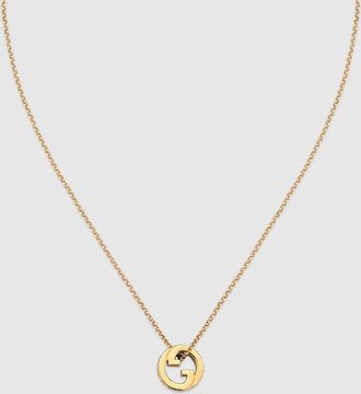 Gucci Blondie Crystal Pendant Necklace, Gold-toned metal, Gold-toned metal