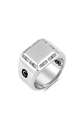 Crislu Mens Signet Ring in Silver at Nordstrom, Size 10