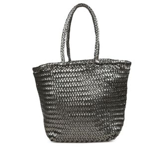 Dragon Diffusion Grace Basket Woven Leather Tote Bag