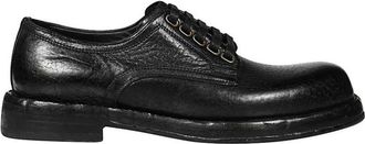 Dolce & Gabbana Klassieke leren Derbies met rubberen zool - Heren - Nette schoenen - Zwart - 41 1/2 EU - Leer - Schoenen