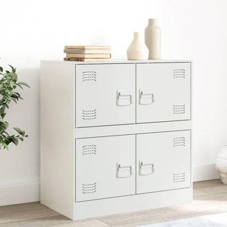 vidaXL Aparador De Acero Blanco 67x39x73 Cm Vidaxl