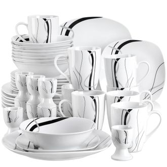 OEM Juego De Vajilla De Porcelana, Con Capacidad Para 7 A 9 Personas, 40 Piezas