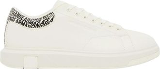 A|X Armani Exchange Sneakers met detail op de achterkant - Heren - Sneakers - Beige - 40 1/2 EU - Polyester - Schoenen