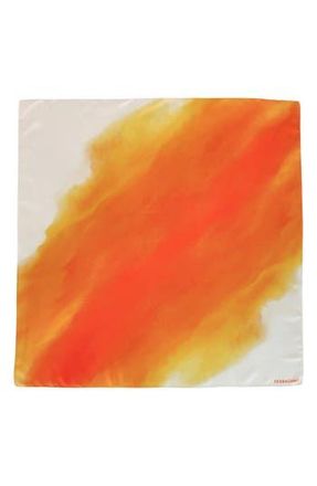Ferragamo Tie Dye Silk Scarf in Orange at Nordstrom Rack