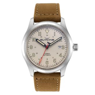 Glycine Combat Field Automatic Beige Dial Mens Watch GL0580