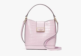 Kate Spade New York Reegan Croc Embossed Bucket Bag