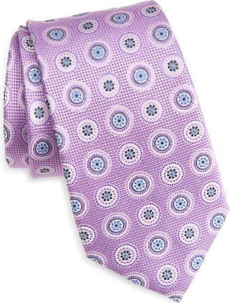 Nordstrom Medallion Silk Tie in Purple at Nordstrom