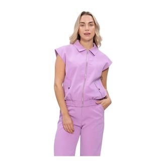 Ydence Ydence - Gilet Danielle - Dames - Jassen - Paars - Maat: L Poliester