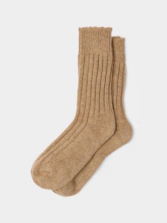 The Elder Statesman Mens Yosemite Ribbed Cashmere Socks One Size