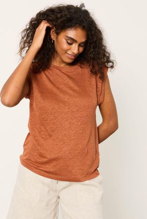 Fat Face FatFace Lou Chestnut Brown Linen Tank