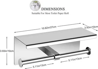 OEM Portarrollos De Papel Higi&eacute;nico De Pared De Acero Inoxidable Sus 304 Con Doble Rollo