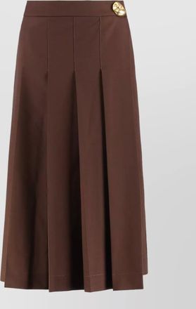 Fabiana Filippi high waist skirt button detail pleats