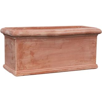 Biscottini International Jardinera De Terracota Festoneada 100% Made In Italy Totalmente Hecho A Mano
