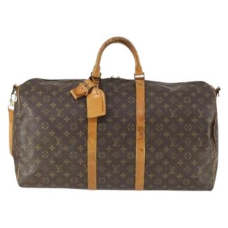 Louis Vuitton Pre-owned Weekend Bags, unisex, Brown, Size: ONE SIZE Pre-owned Canvas Weekend Bag