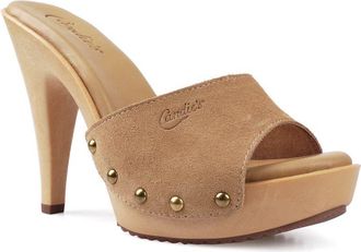 Candie's Viviana Platform Sandal in Sand Suede at Nordstrom, Size 10