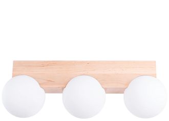 Sollux Lighting Design Deckenlampe Bulbo 3-Flammig, Holz