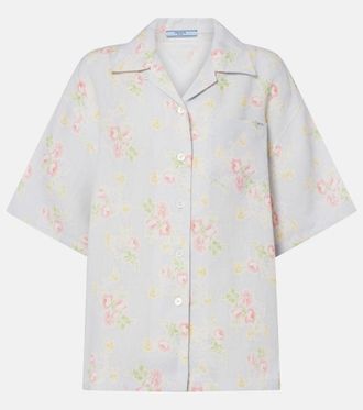 Prada Floral linen shirt