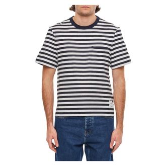 Thom Browne Heren, Tops, Blauw, Maat: L Linnen