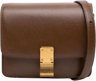 Celine Pre-owned Cross Body Bags, female, Brown, Size: ONE SIZE Pre-owned Leather Cross Body Bag