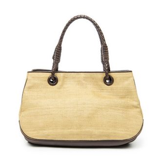 Bottega Veneta Vintage Straw Tote schoudertas