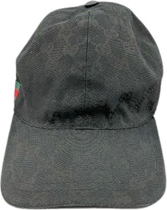 Gucci Pre-owned Accessories, male, Black, Size: ONE SIZE Pre-owned GG Canvas Cap