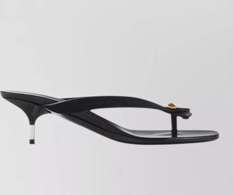 Versace leather medusa thong heeled sandals