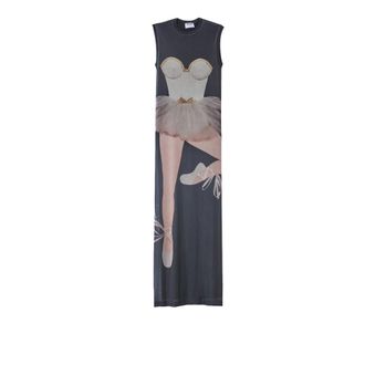 Moschino Maxi Dresses, female, Black, Size: XS Abito Ballerina