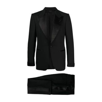 Tom Ford Heren, Pakken, Zwart, Maat: M Wol