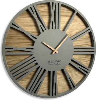 OEM Reloj De Pared Romano Grande Estilo Loft Para El Sal&oacute;n, 50 Cm