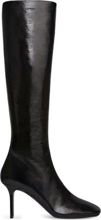 Courrèges Schoenen, Dames, Zwart, 38 EU, Katoen, Square Toe Boots