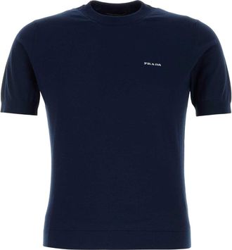 Prada Navy Blue Cotton Sweater