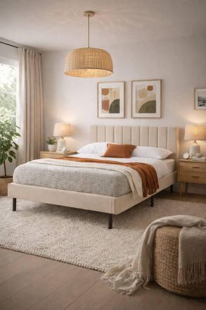 Aspire Home Accents Verona Velvet Bed Frame Padded Headboard Pink Navy Cream | Size: Small Double