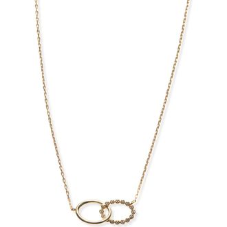 Argento Vivo Interlock Oval Pendant Necklace in Gold at Nordstrom Rack