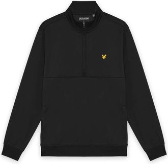 Lyle & Scott Hoodies & sweatvesten, Heren, Zwart, L, Golf Half Zip Windjammer Midlayer