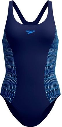 Speedo Placement Muscleback Badeanzug f&uuml;r Damen | blau