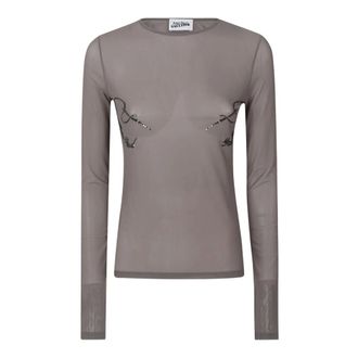 Jean Paul Gaultier Dames, Tops, Grijs, Maat: XS