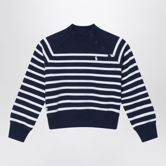 Polo Ralph Lauren Navy blue sweatshirt with white stripes