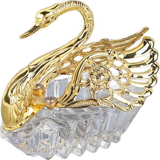 OEM Este Azucarero Con Forma De Cisne, Exquisitamente Elaborado Y Adornado Con Detalles Dorados, Es Una Pieza Decorativa Peque&ntilde;a, Delicada Y Llamativa De 