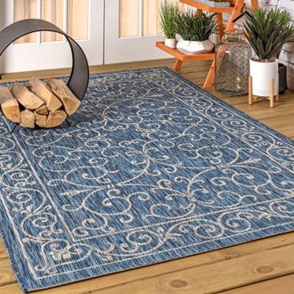 Jonathan Y Designs Charleston Vintage Filigree Textured Weave Indoor/Outdoor Area Rug
