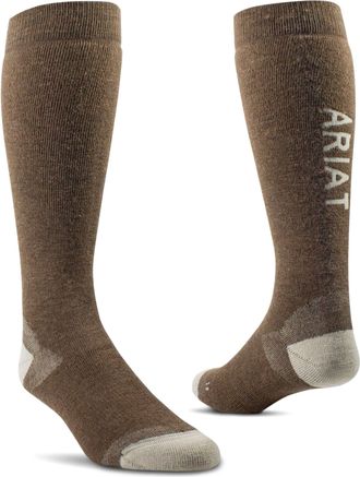 Ariat Mens Country Performance Merino Socks in Earth, Size X-Small/Small, by Ariat