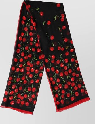 Dolce & Gabbana silk cherry print scarf