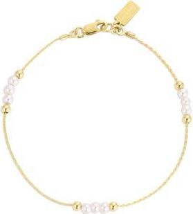 Set & Stones Jewellea Pearl Bracelet in Gold at Nordstrom, Size 7