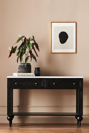 Anthropologie The Fern Marble Top Console