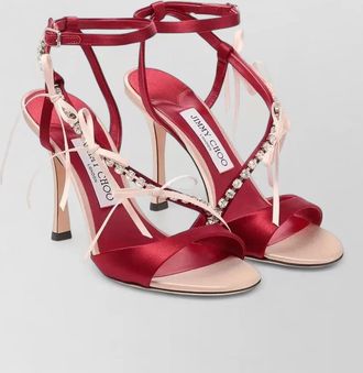 Jimmy Choo London lula high heel sandals crystals bow