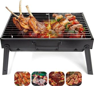 OEM Parrilla De Carb&oacute;n Port&aacute;til Plegable Para Barbacoa, Ahumador De Acero Inoxidable Para Mesa, Ideal Para Picnic, Jard&iacute;n, Patio, Camping Y Viajes