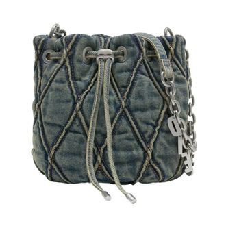 Diesel Charm-D Bucket S - female - Diesel - Bucket Bags - Blue - ONE SIZE - Bags
